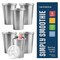 Juvale Stainless Steel Meal Prep Cups, Freezable Juice & Smoothie Jars with Lids, Convenient Smoothie Containers to Go, Stainless Meal Prep Bottle, Juice Containers with Lids, 16.9oz, 6-Pack